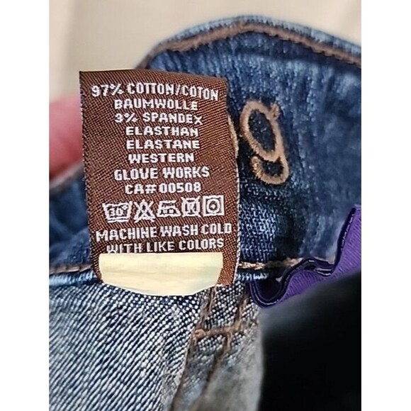 Jag Jeans Women's 4 P Bootcut Mid Rise Flap Pocket Blue Denim 27x30 Whiskered - Picture 8 of 8